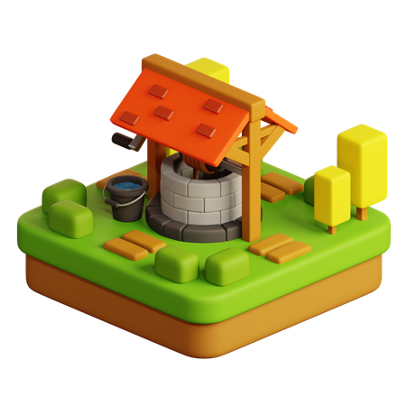 Water Well  3D Icon