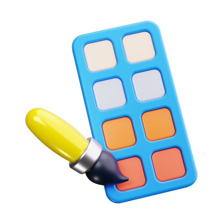 Watercolor  3D Icon