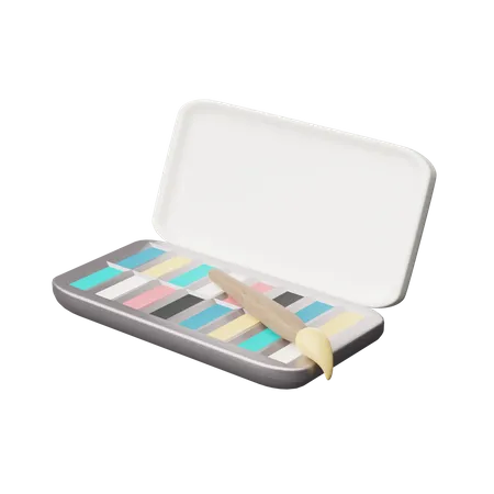 Watercolor Palette with lid by grajohnt, Download free STL model