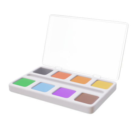 Watercolor paints box  3D Icon