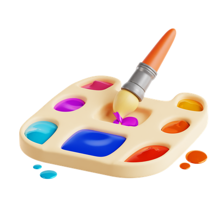 Watercolor Plate  3D Icon