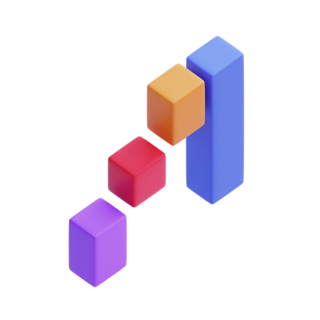 Waterfall Chart  3D Icon