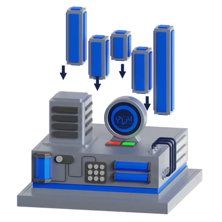 Waterfall Chart  3D Icon