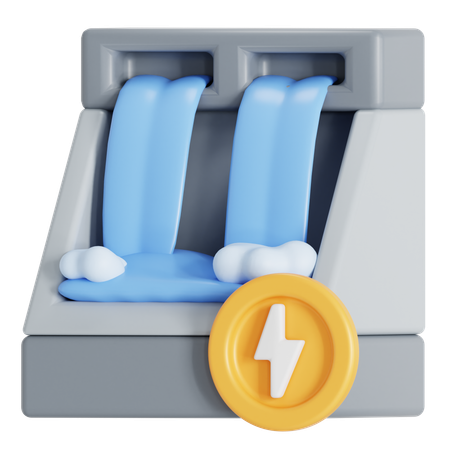 Waterfall energy  3D Icon