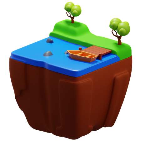 Waterfront Landscape  3D Icon