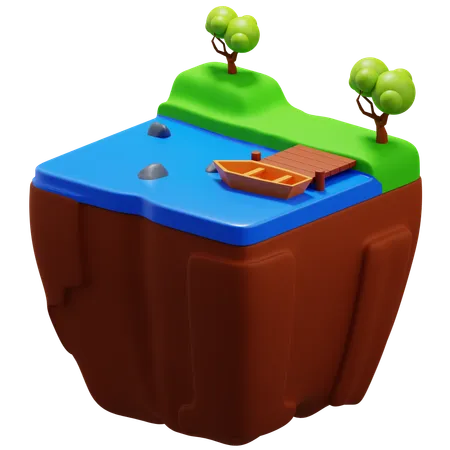 Waterfront Landscape  3D Icon