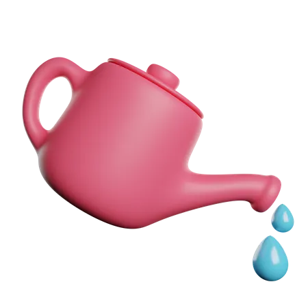 Watering Garden Pot 3D Icon