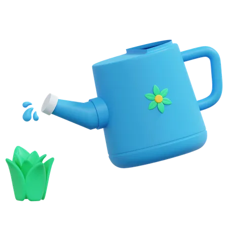 Garden Watering Can Spring Icon Illustration 3D Icon