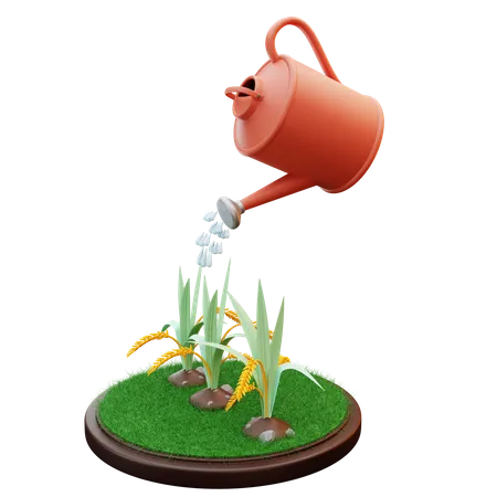 Watering Jar  3D Illustration