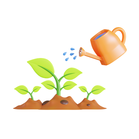 Watering On Plant  3D Icon