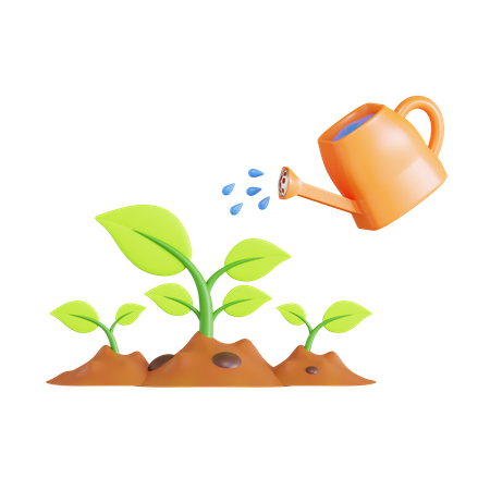 Watering On Plant  3D Icon