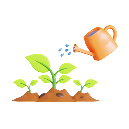 Watering On Plant  3D Icon