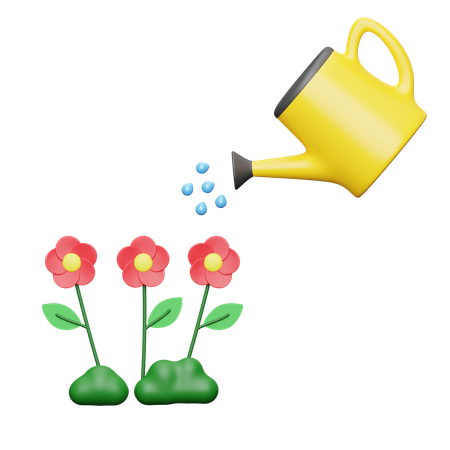 Watering Plant  3D Icon