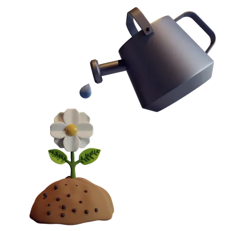 Watering Plant  3D Icon