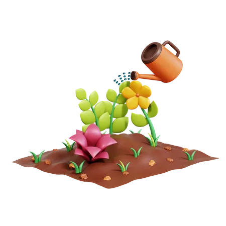 Watering Plant  3D Icon