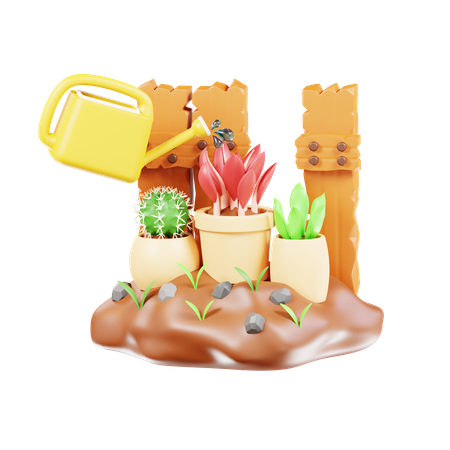 Watering Plant  3D Icon