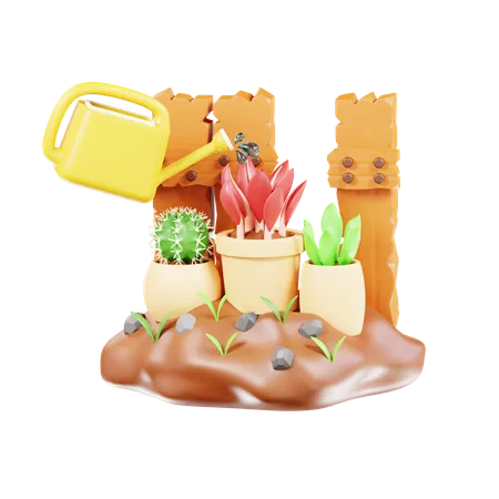 Watering Plant  3D Icon