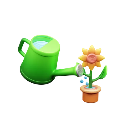 Watering Plant  3D Icon