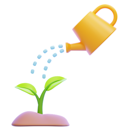 Watering Plant  3D Icon