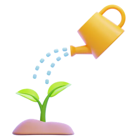 Watering Plant  3D Icon