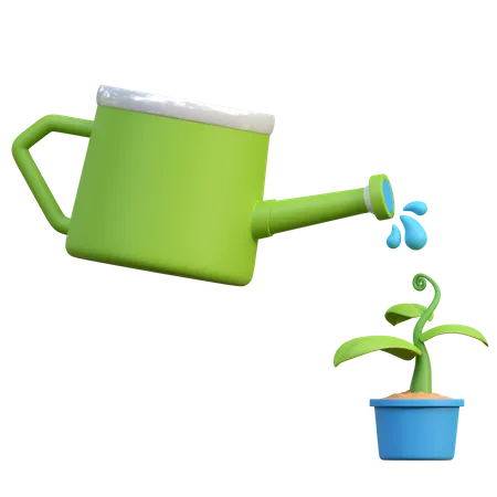 Watering Plant  3D Icon