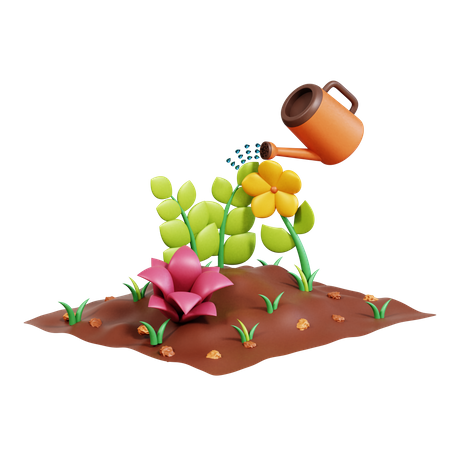 Watering Plant  3D Icon