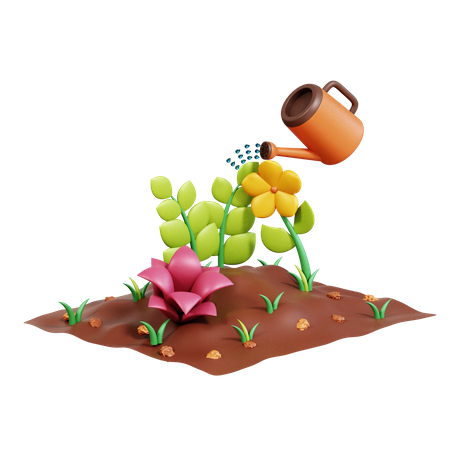 Watering Plant  3D Icon