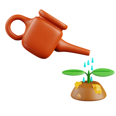 Watering Plants  3D Icon