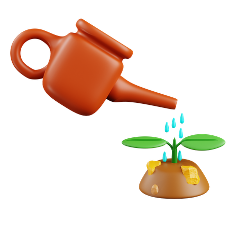 Watering Plants  3D Icon