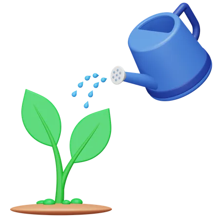 Watering Plants 3D Icon
