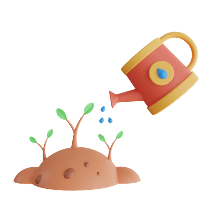 Watering To Plant  3D Icon