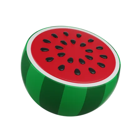 Watermelon Is Healthy Fruit 3D Icon