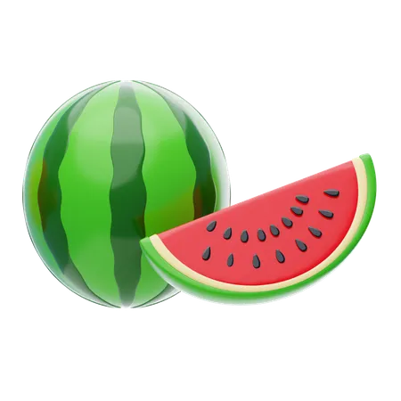Watermelon 3 D Icon Slice Of Watermelon 3D Icon