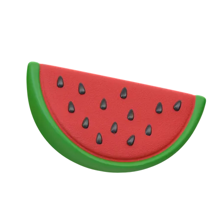 3 D Rendering Watermelon Summer 3 D Icon 3D Illustration