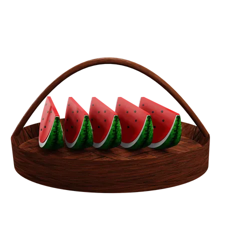 Watermelon Basket  3D Icon