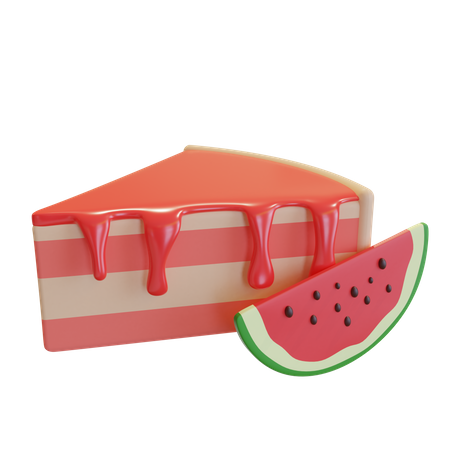 Watermelon Cake 3D Icon