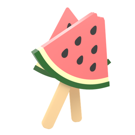 Watermelon Ice Cream  3D Illustration