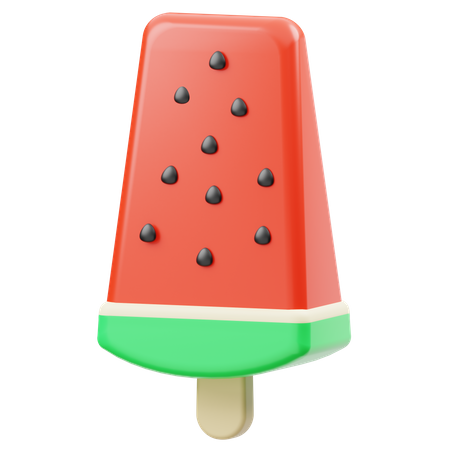 Watermelon Ice Cream Stick  3D Icon