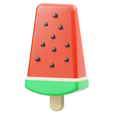 Watermelon Ice Cream Stick  3D Icon