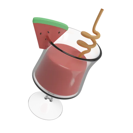 Watermelon Juice  3D Illustration