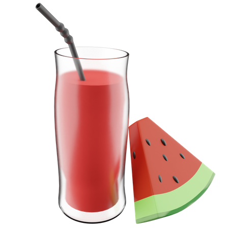 Watermelon Juice 3D Icon