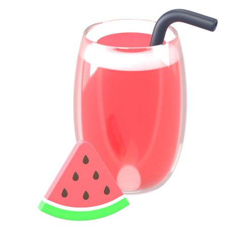 Watermelon Juice 3D Icon