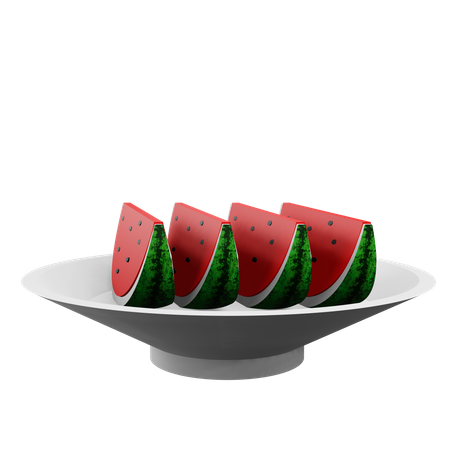 Watermelon Plate  3D Icon