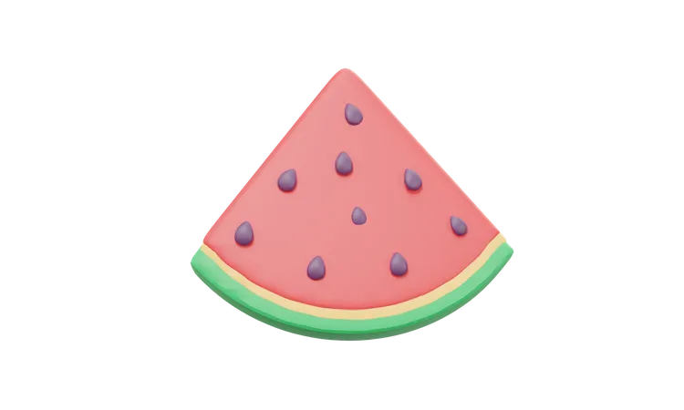 Watermelon Slice  3D Illustration