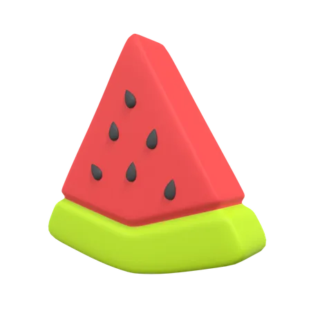 Watermelon Slice  3D Illustration