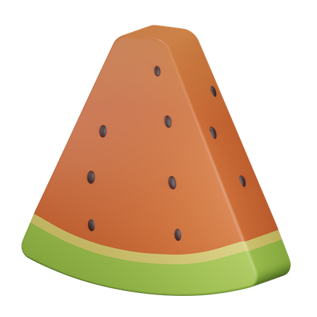 Watermelon Slice 3D Illustration