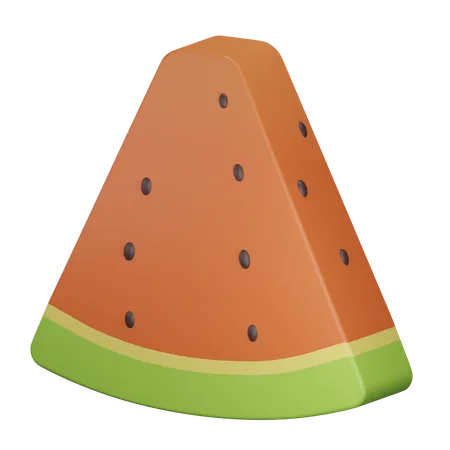 3 D Watermelon Object With Transparent Background 3D Illustration