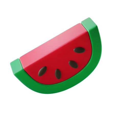 Slice Of Ripe Fresh Watermelon 3 D Icon Illustration 3D Icon