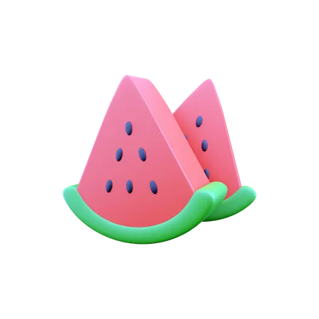 3 D Render Watermelon 3 D Rendering Watermelon Icon 3 D Render Watermelon Illustration On White Background 3D Icon