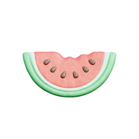 3 D Watermelon Slices Summer Beach Element 3D Icon